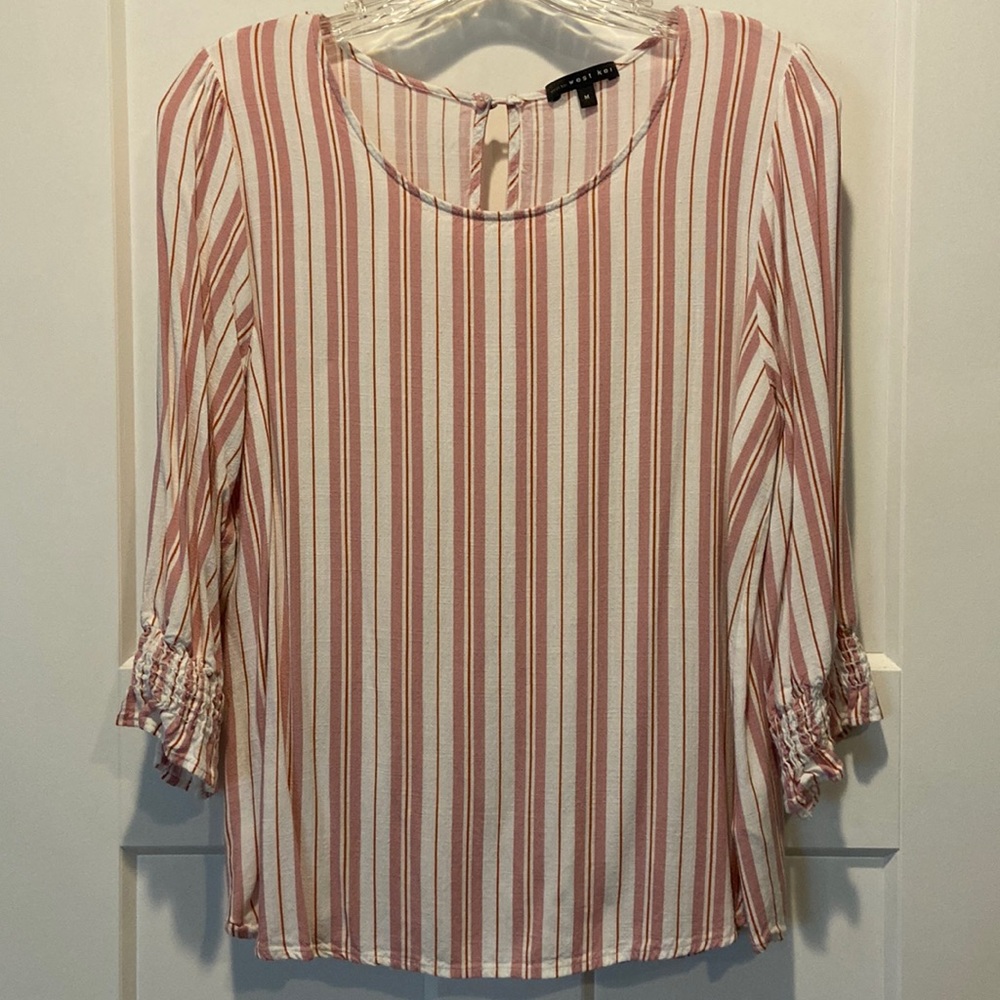 West Kei Pink Stripe Top
